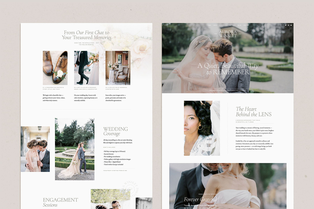 Showit Website Template Photographer, a Websites & App Template by The Soft Voice (Photo 6 of 9)