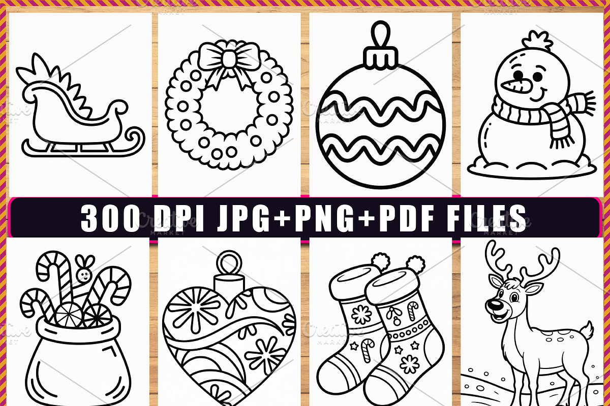 Bold & Easy Christmas Coloring Book, an Illustration by Ink Gallery (Photo 2 of 4)