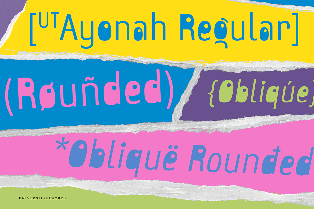 UT Ayonah - A Playful Display Font, a Sans Serif Font by Universitype (Photo 12 of 14)