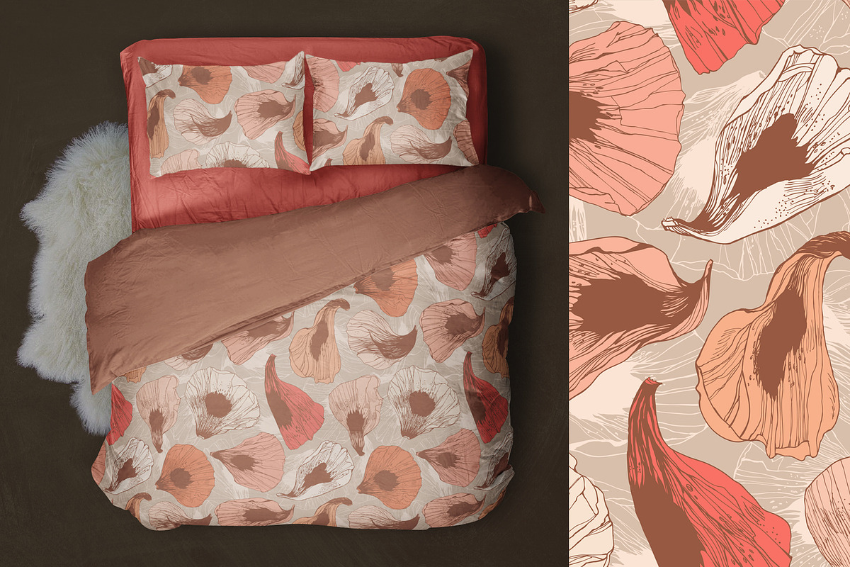 Flower wind. Set of floral patterns, a Pattern Graphic by julianaapina (Photo 4 of 11)