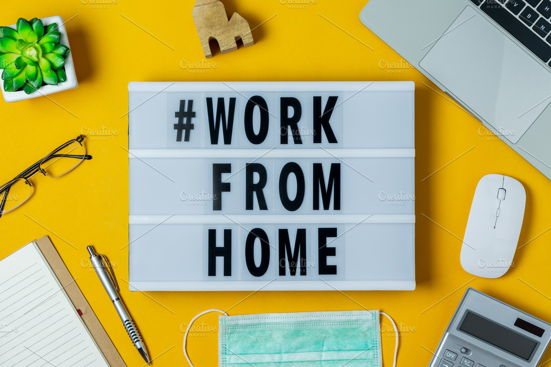 Top view work at home containing text, motivation, and global, a Business Photo by OSABEE TOP VIEW