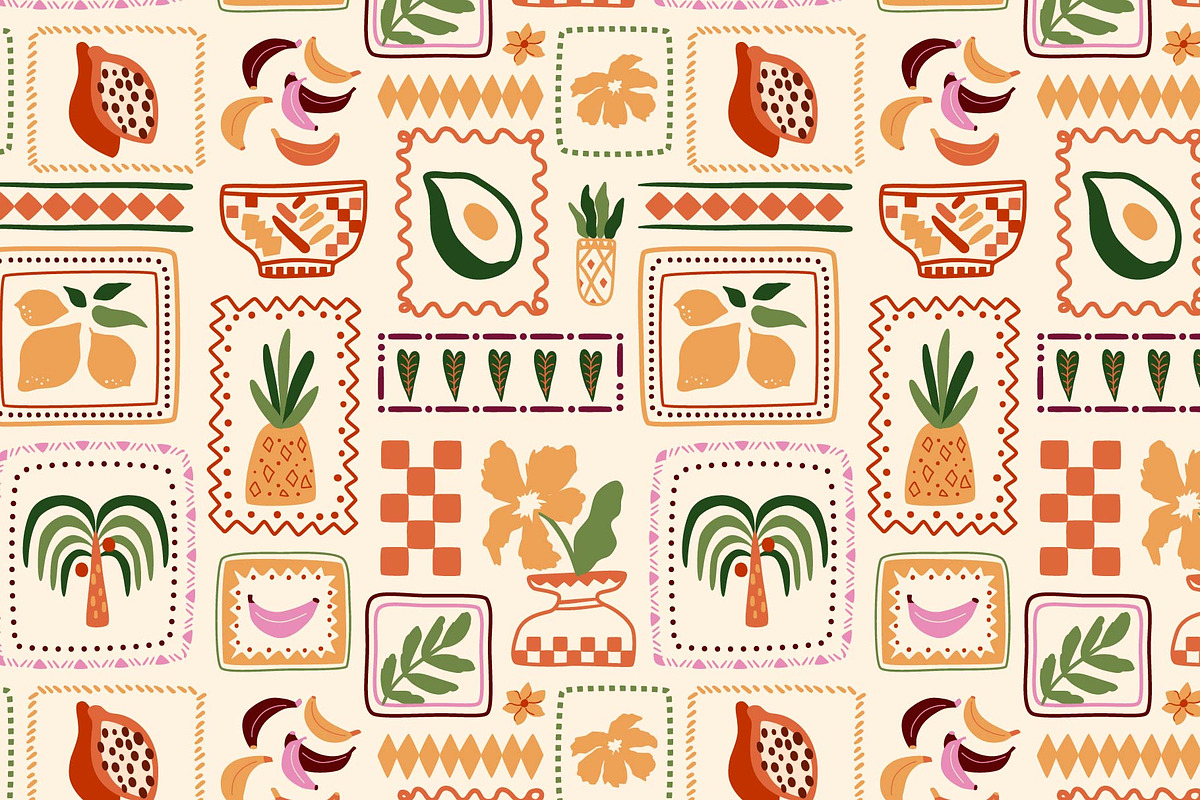 Tropical patchwork patterns, a Pattern Graphic by Tani Kuzminka (Photo 6 of 9)