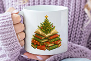 Bookish Christmas Png Christmas Tree, an Illustration by Daily.Designs (Thumbnail 3 of 5)