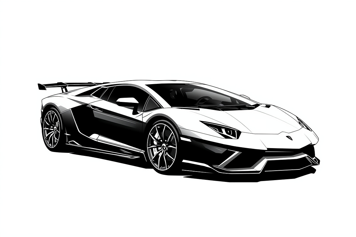 Modern Sports Car Design, an Illustration by hafijul (Photo 6 of 9)