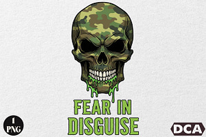 Camo Skull Halloween Sublimation, an Illustration by DreamCafeArt
