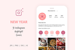 New Year Instagram Highlight Covers