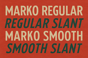 Marko Sans Display Font