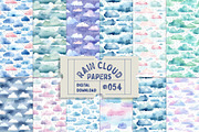 Pastel Watercolour Rain Cloud Paper, a Pattern Graphic by Natural Planners (Thumbnail 1 of 3)