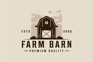 wooden barn logo vintage vector, a Branding & Logo Template by zyxroun shop