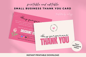 Thank You Card for Small Business, a Card Template by Elegant_Studio44