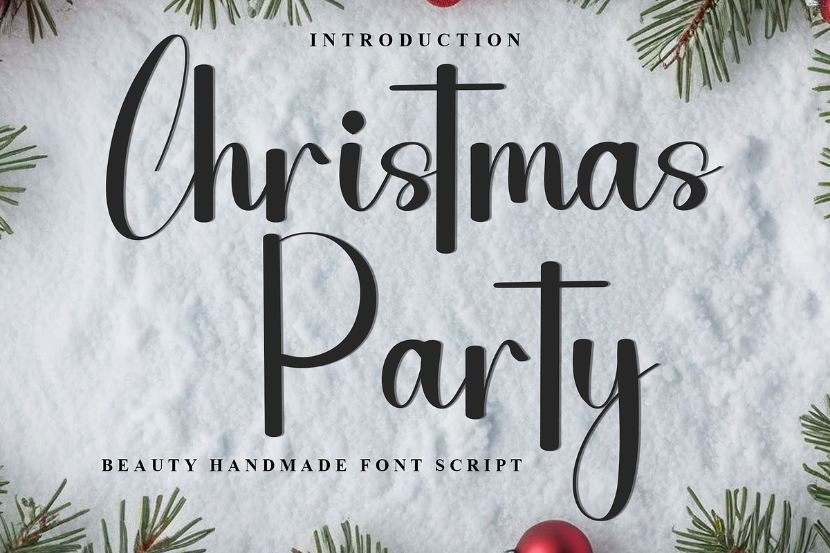 Christmas Party, a Handwritten Font by InermediaSTUDIO (Photo 1 of 8)
