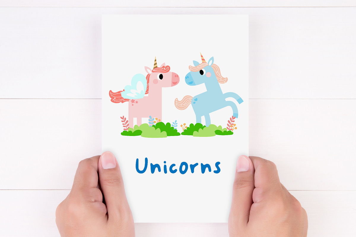 Cute unicorns PNG SVG clipart, an Animal Illustration by Noey smiley (Photo 4 of 9)