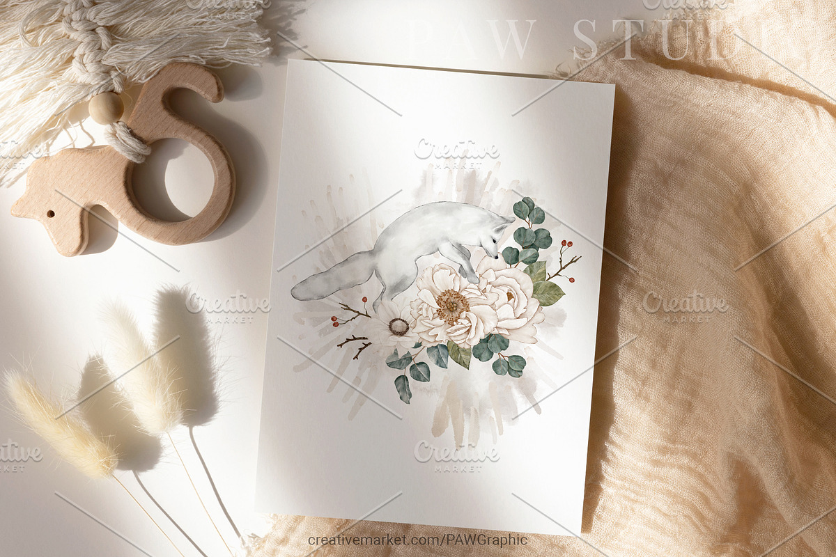 Wild Animals Watercolor Clipart, an Animal Illustration by PawGraphic (Photo 7 of 12)