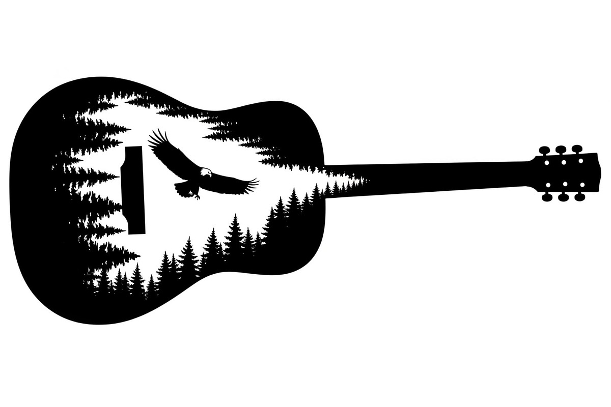 Nature Landscape Guitar Silhouette, an Object Illustration by Creativeshirt (Photo 30 of 31)