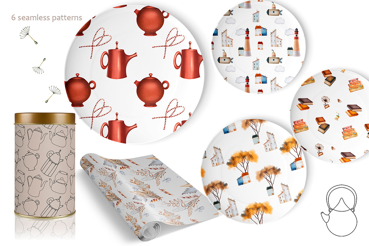 COZY VIBES Tea party Clipart Creator, a Food Illustration by ArtOLB (Photo 9 of 11)
