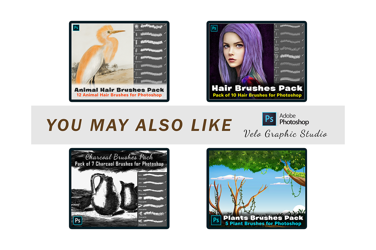 24 Photoshop Beard Moustache Brushes, a Brush Add-On by Velo Graphic Studio (Photo 6 of 6)