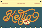 Dh Kellia - 7 Vintage Script Family, a Script Font by Dharmas Foundry (Thumbnail 1 of 17)