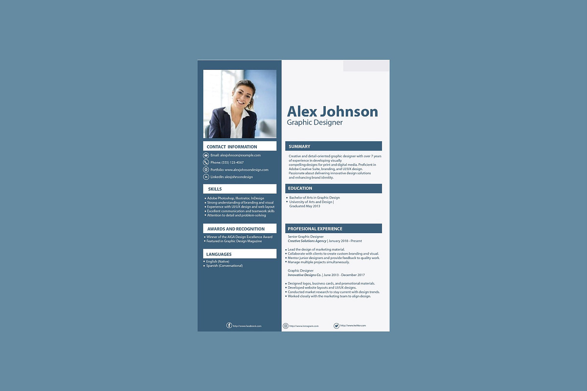 Resume Template minimalist, a Resume Template by dulchaer29
