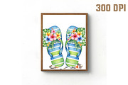 Summer Flip Flop PNG, an Illustration by Libby Wishes (Thumbnail 4 of 6)