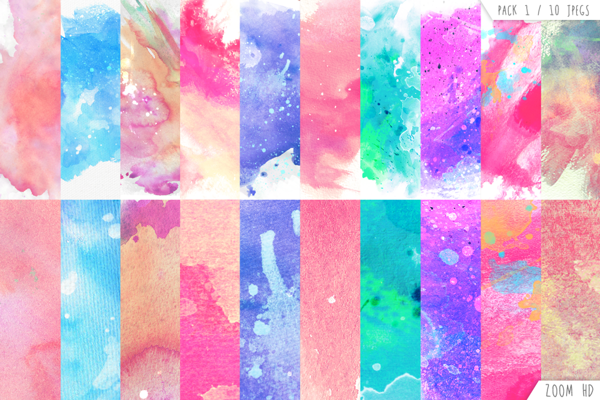 50%OFF WATERCOLOR Textures + Bonus, a Texture Graphic by WG DESIGN (Photo 2 of 6)