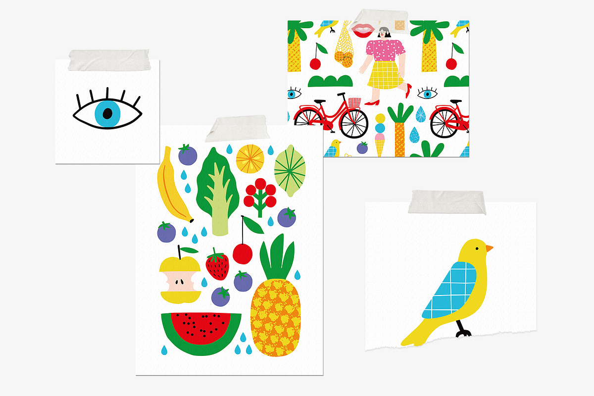 FUNNY SUNNY Graphics Bundle, an Illustration by Katerina Osa (Photo 5 of 19)