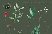 Watercolor winter twigs and berries, a Seasonal Illustration by LeriaArt watercolor (Thumbnail 8 of 9)