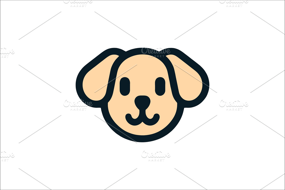 Simple Dog Face Minimalist Icon