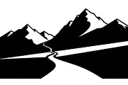 50 Mountain Landscape Silhouette Bun, an Illustration by Designer_Momina (Thumbnail 50 of 51)