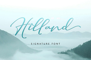 Hilland A Signature Font