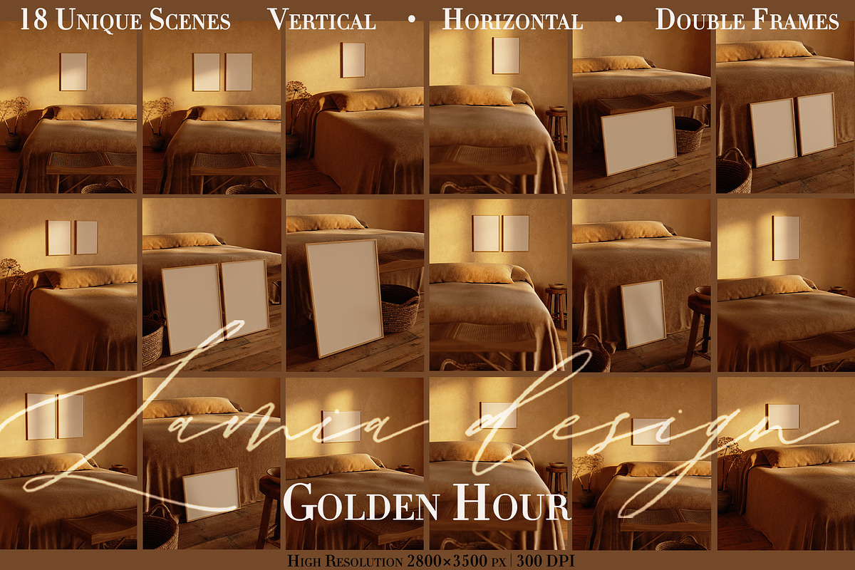 Sunlight Bedroom Art Frame Mockup, a Household Mockup by LAMIA DESIGN (Photo 15 of 18)