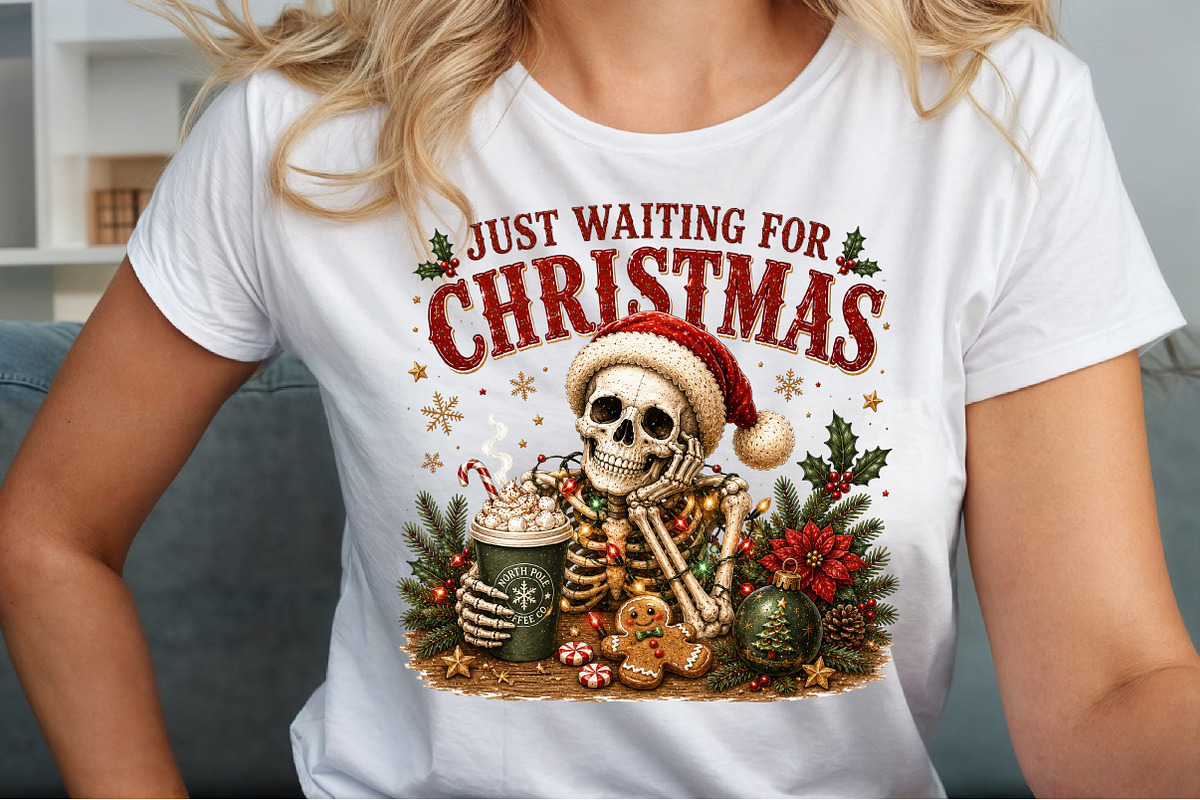 Funny Skeleton Christmas Png, a Seasonal Illustration by Sublimation Artist (Photo 5 of 9)