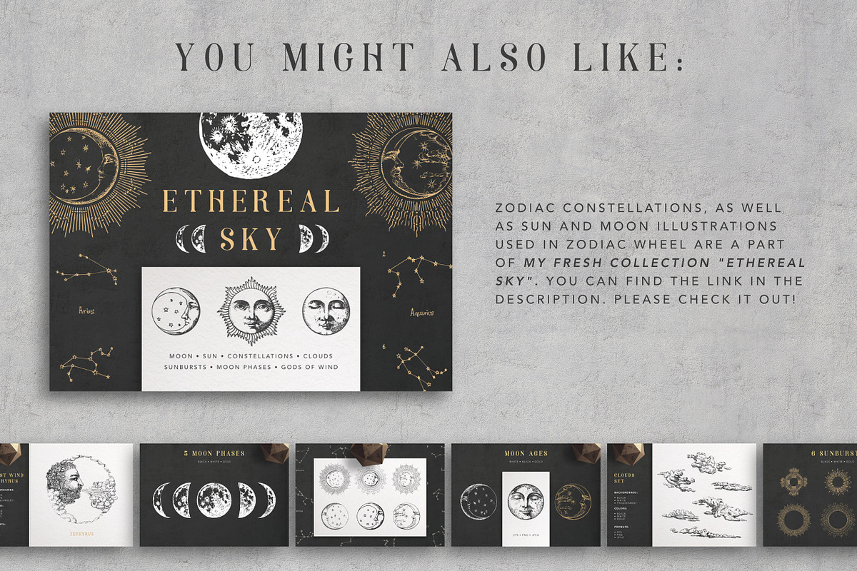 Astrology Zodiac Collection, a Decorative Illustration by Chewie Co (Photo 14 of 15)