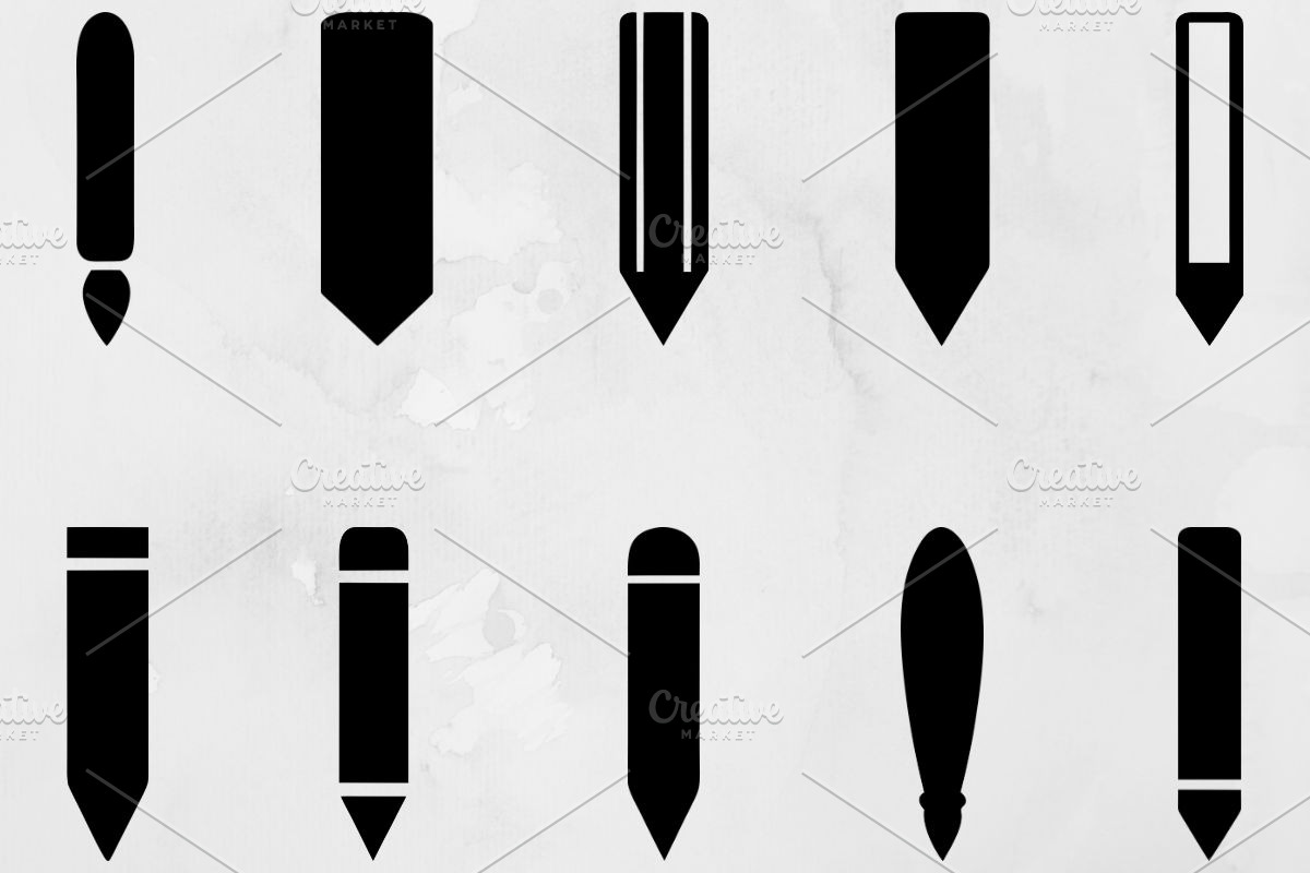 Pencils Silhouette SVG, an Object Illustration by newminddesign (Photo 1 of 3)