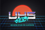 80s Retro Illustrator Styles, a Layer Style Add-On by Vector Galore (Thumbnail 5 of 12)