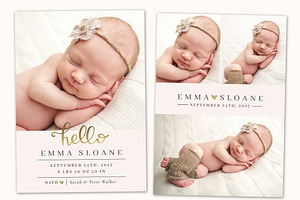 Birth Announcement Template CB093