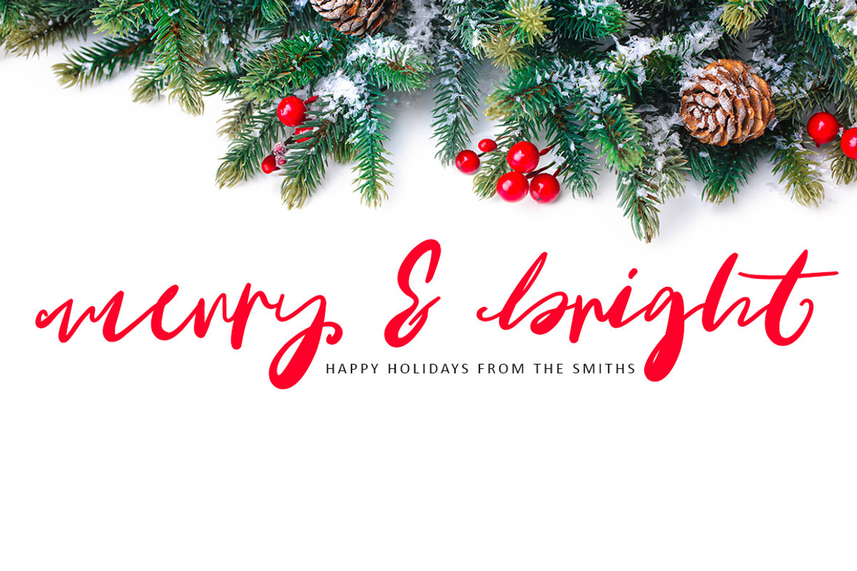 Oh Mistletoe Script Font preview 5