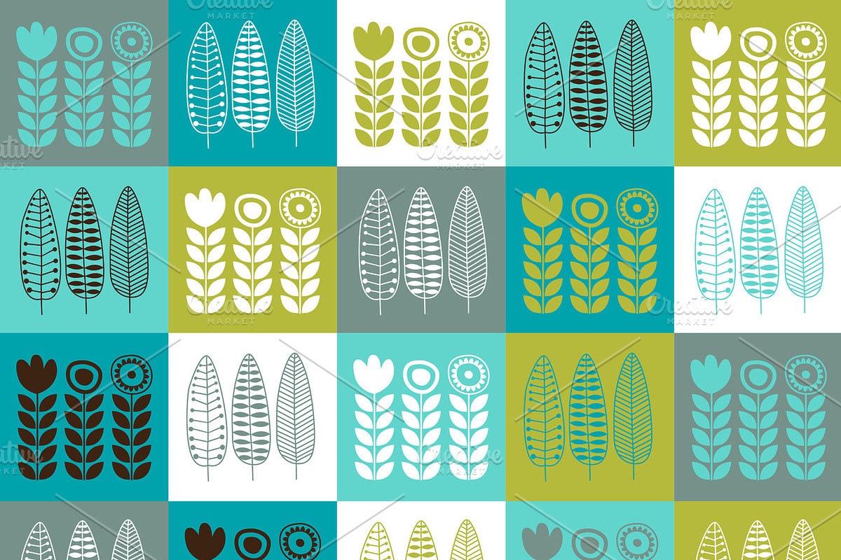 scandinavian pattern, a Pattern Graphic by rebekka_ivacson