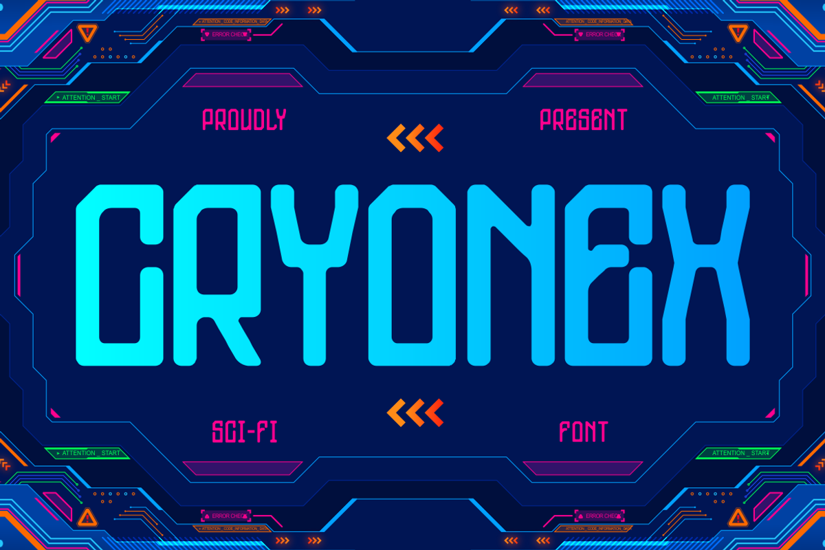 Cryonex Scifi Font, a Font by PutraCetol Studio (Photo 1 of 6)
