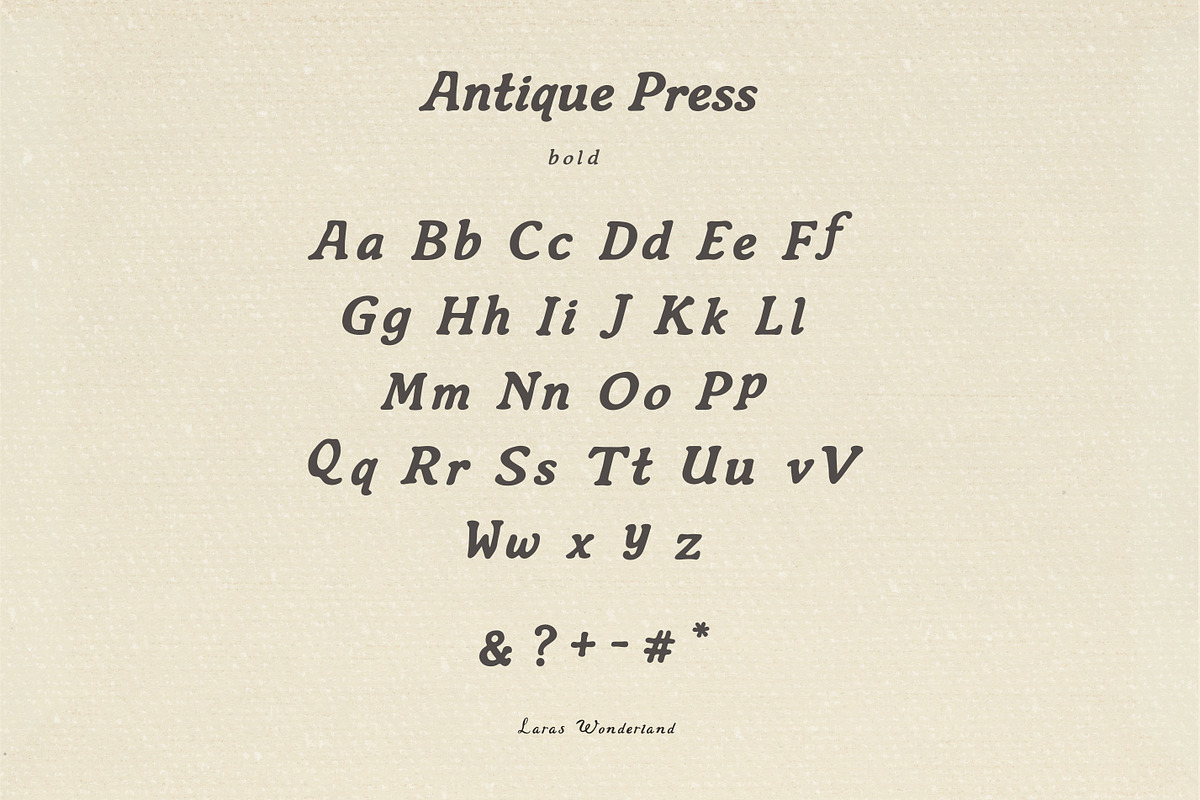 Antique Font Family Rustic Serif Duo, a Handwritten Font by Laras Wonderland (Photo 17 of 18)