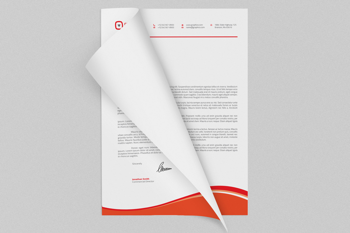 Corporate Letterhead 10 with MS Word, a Stationery Template by ND Design (Photo 7 of 9)
