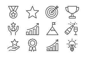 Illustration depicting achievements, a Finance Illustration by ZinetroN