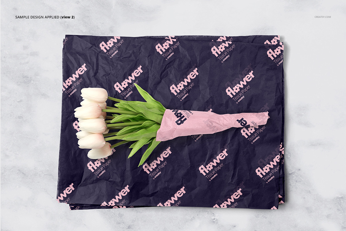 Flower Wrapping Paper Mockup Set, a Pens & Pencil Mockup by creatsy5 (Photo 7 of 19)