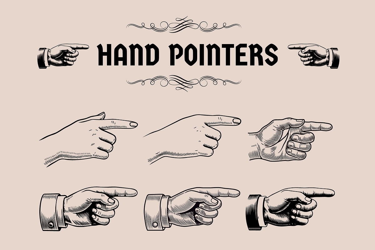 Hand pointers, an Object Illustration by Woters little shop (Photo 1 of 3)