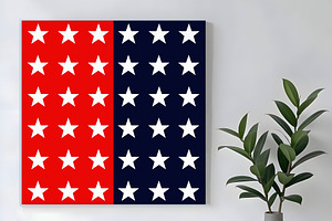 Patriotic Stars Red White and Blue, a Background Graphic by Sharon Schwalbe