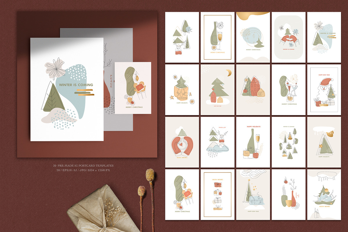 Abstract CHRISTMAS Collection, a Decorative Illustration by WildStrawberry Magic (Photo 4 of 15)