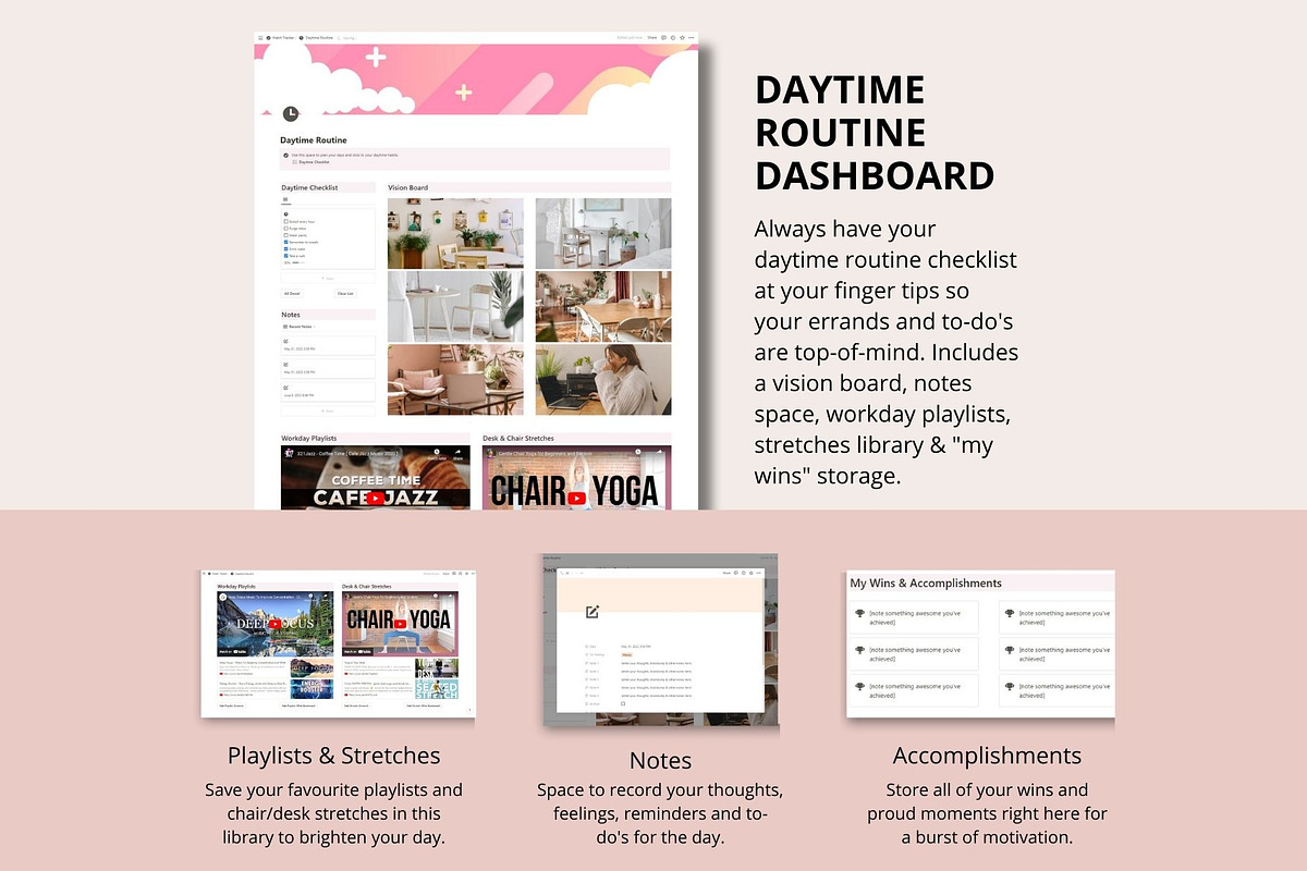 Habit Tracker Notion Template, a Templates & Theme by Saving Time Designs (Photo 5 of 10)