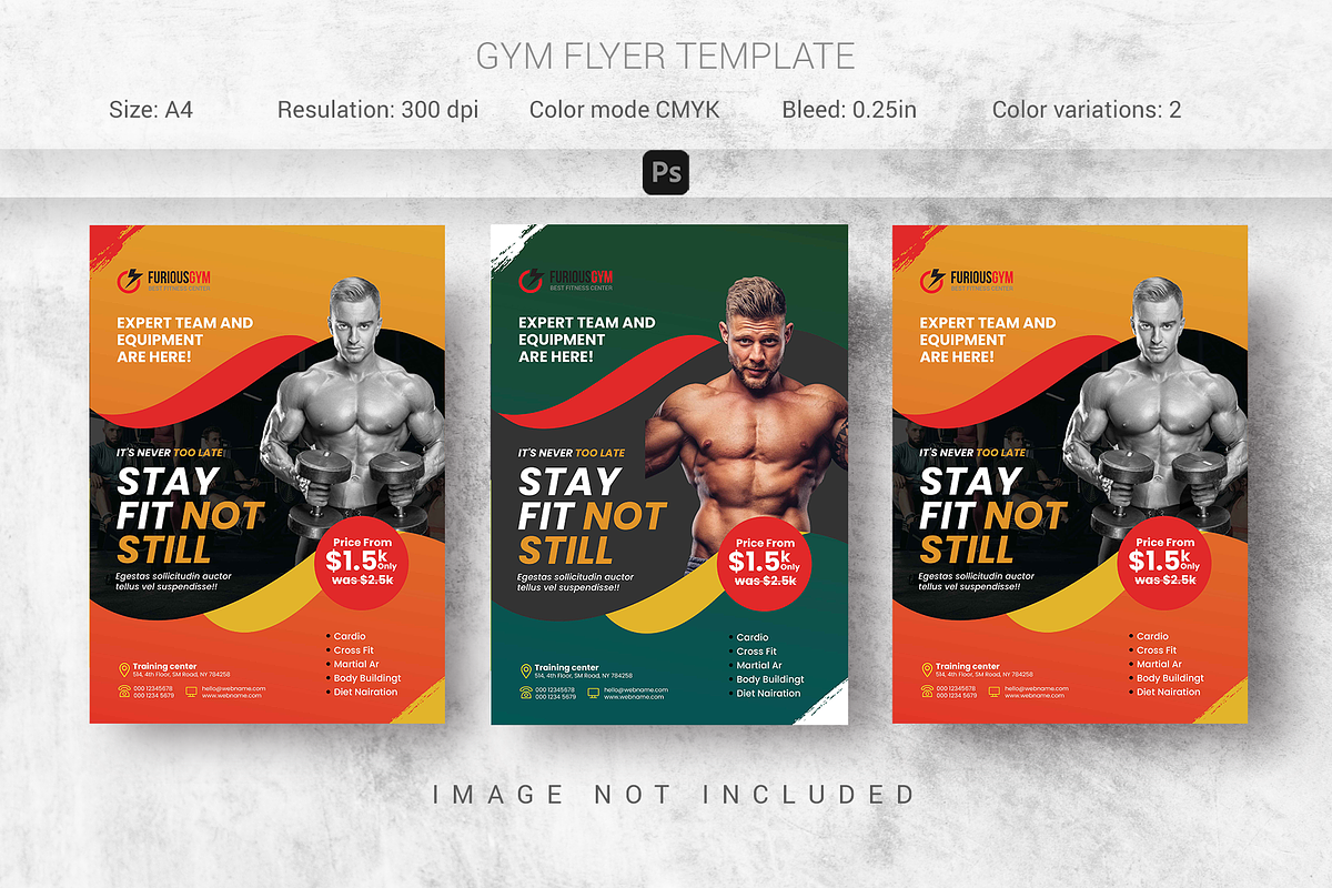 Fitness Trainer Flyer Template, a Flyer Template by Creativpixl (Photo 1 of 7)