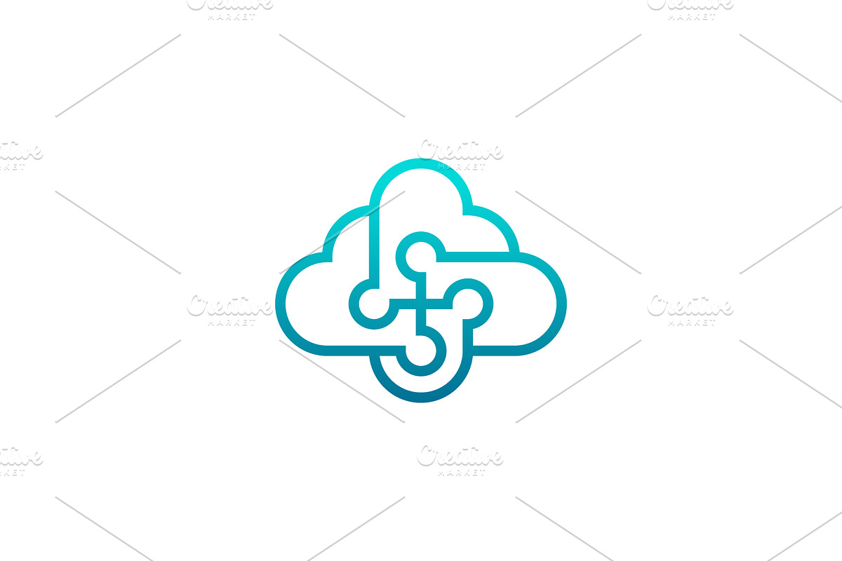 cloud community people outline logo, a Branding & Logo Template by Rasagama Studio