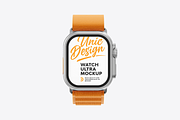 Watch Ultra Mockup, a Wearable Device Mockup by UnicDesign (Thumbnail 1 of 7)