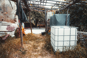 Rustic yard with water tank, an Industrial Photo by SkyNext